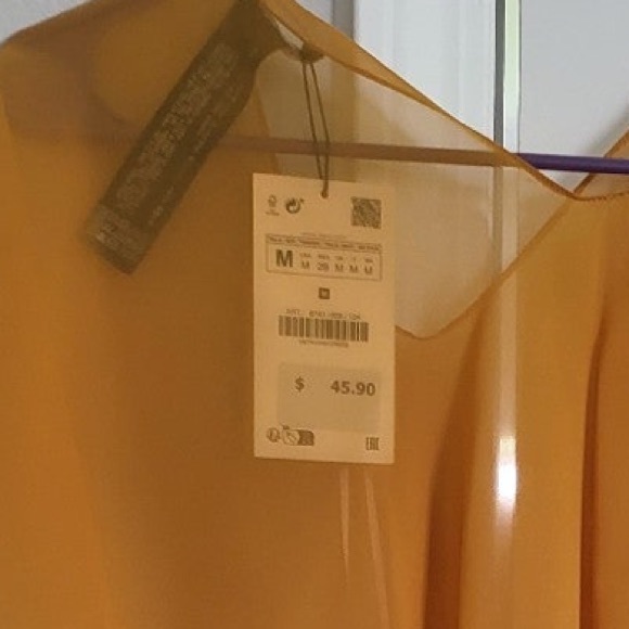 Zara ASYMMETRIC CHIFFON CAPE - Picture 5 of 5